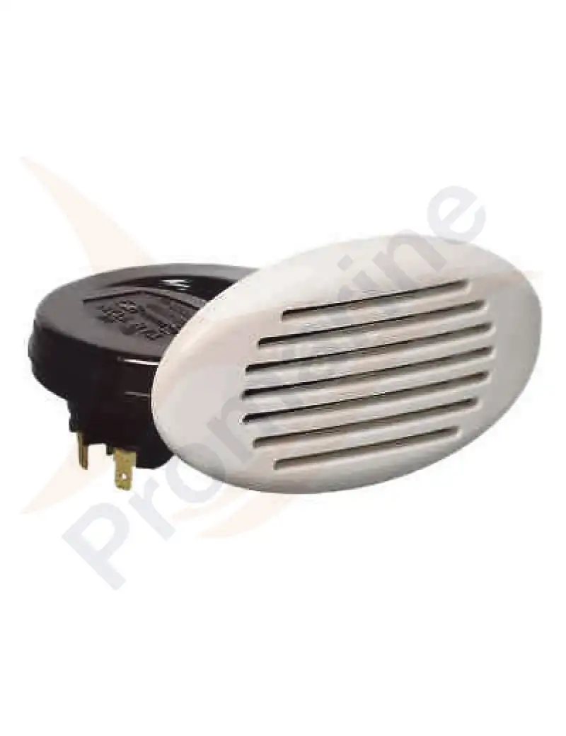 Tromba Ovale ad Incasso ABS Bianco