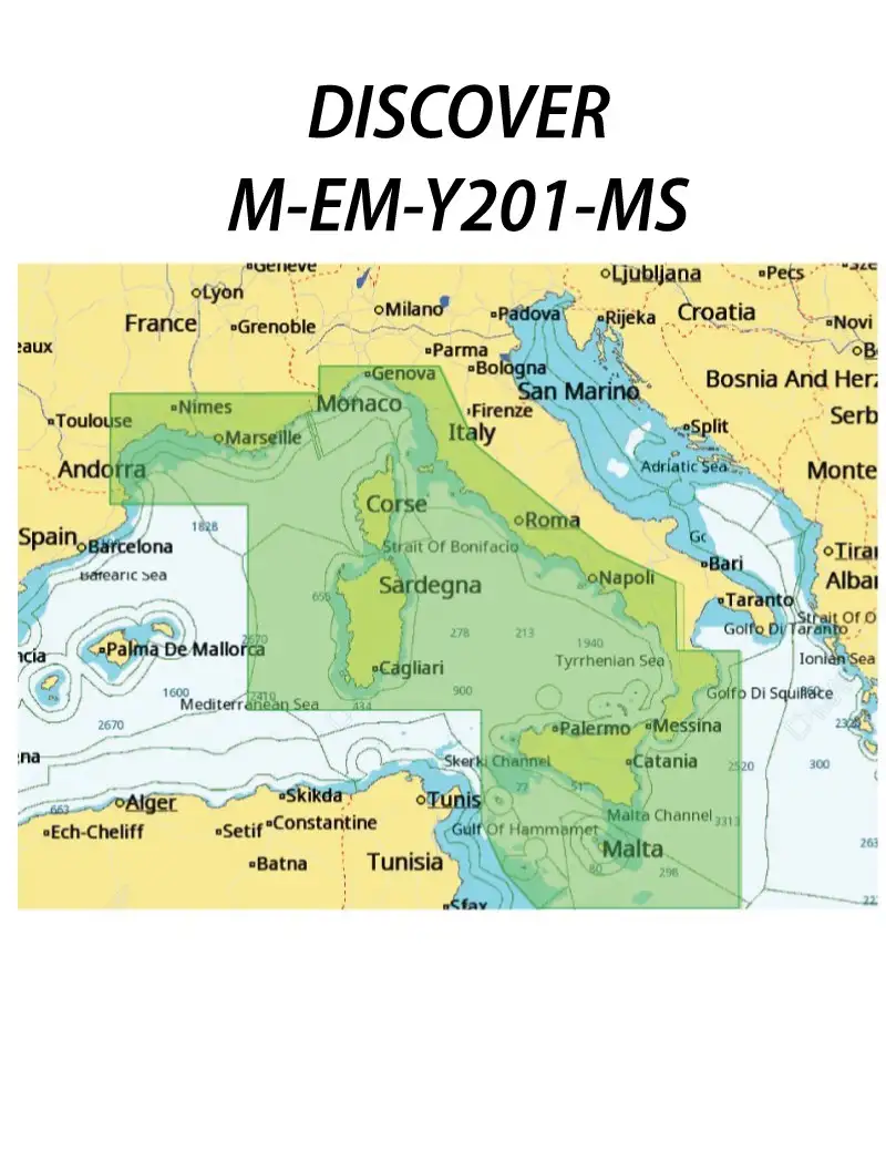 C-Map Discover M-EM-Y201-MS Mediterraneo Centrale