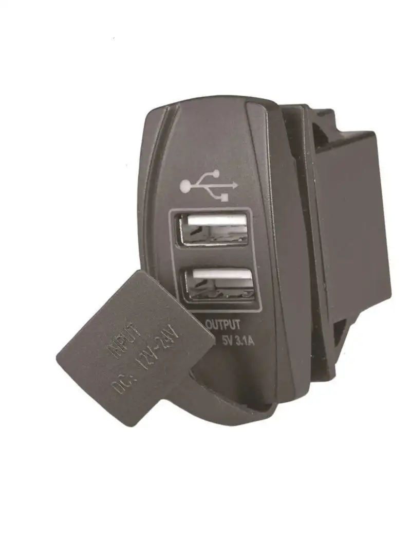Presa Doppia USB A da Incasso tipo interruttore Carling