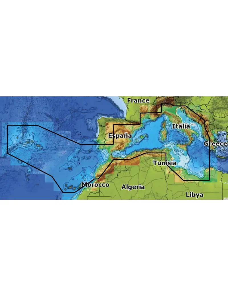 C-Map Reveal M-EM-Y076-MS Mediterraneo Sud Ovest