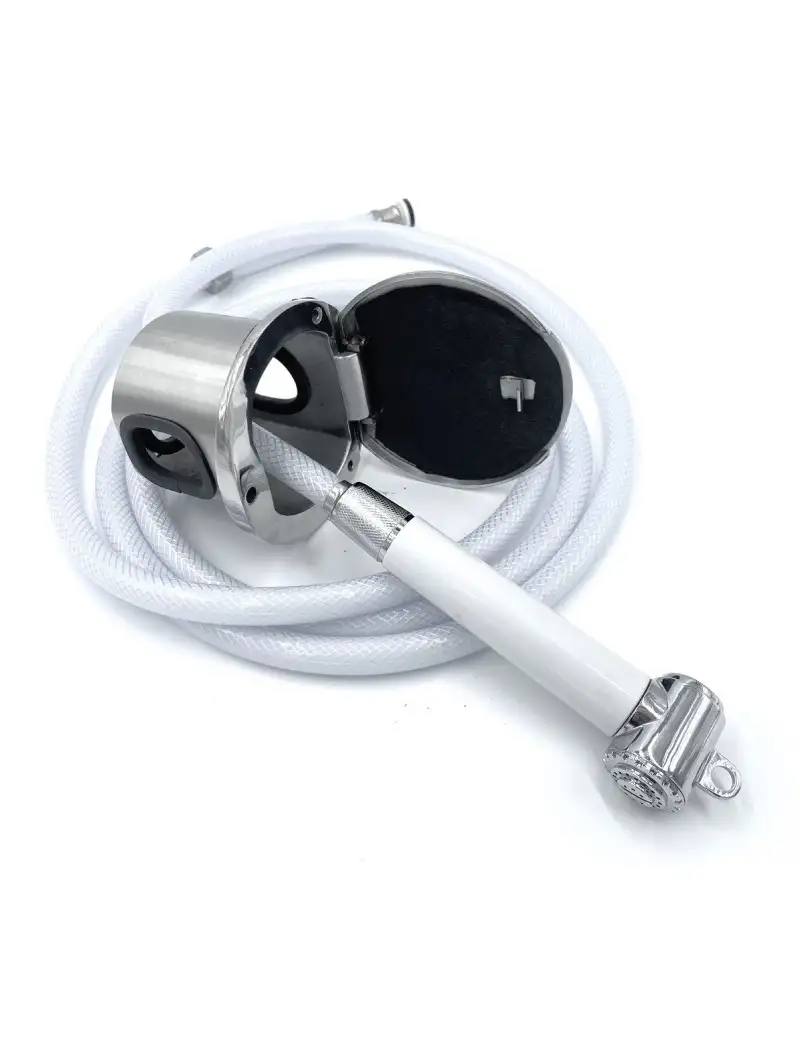 Alloggio Doccia Inox con Doccetta e Tubo 4m