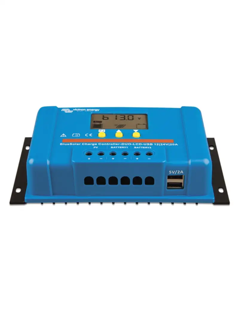 Victron BlueSolar PWM DUO LCD USB 12/24V 20A Charger Controller