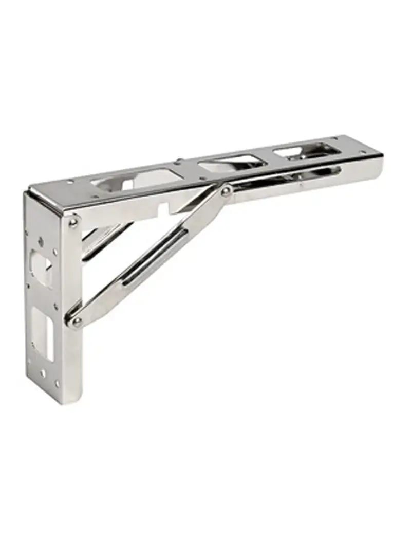 Braccio Inox Heavy Duty Richiudibile per Tavoli e Mensole 320x165x72mm