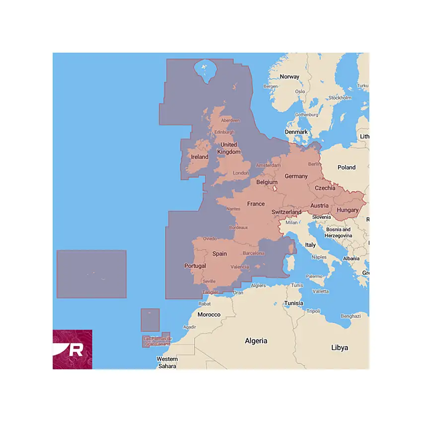 Raymarine Lighthouse Cartografia Europa occidentale