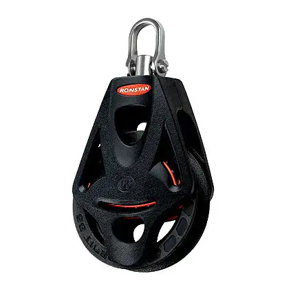 Ronstan bozzello Orbit serie 55 BB - singolo con grillo girevole e arricavo