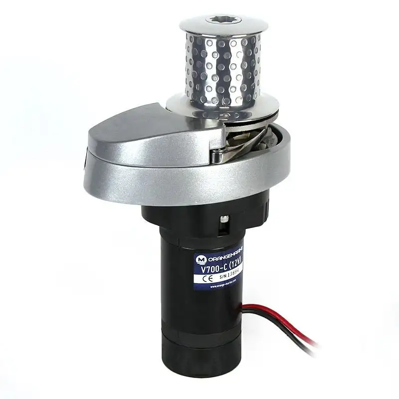 Salpa ancora verticale 700 W INOX con campana - 8 mm DIN/ISO - ORANGEMARINE