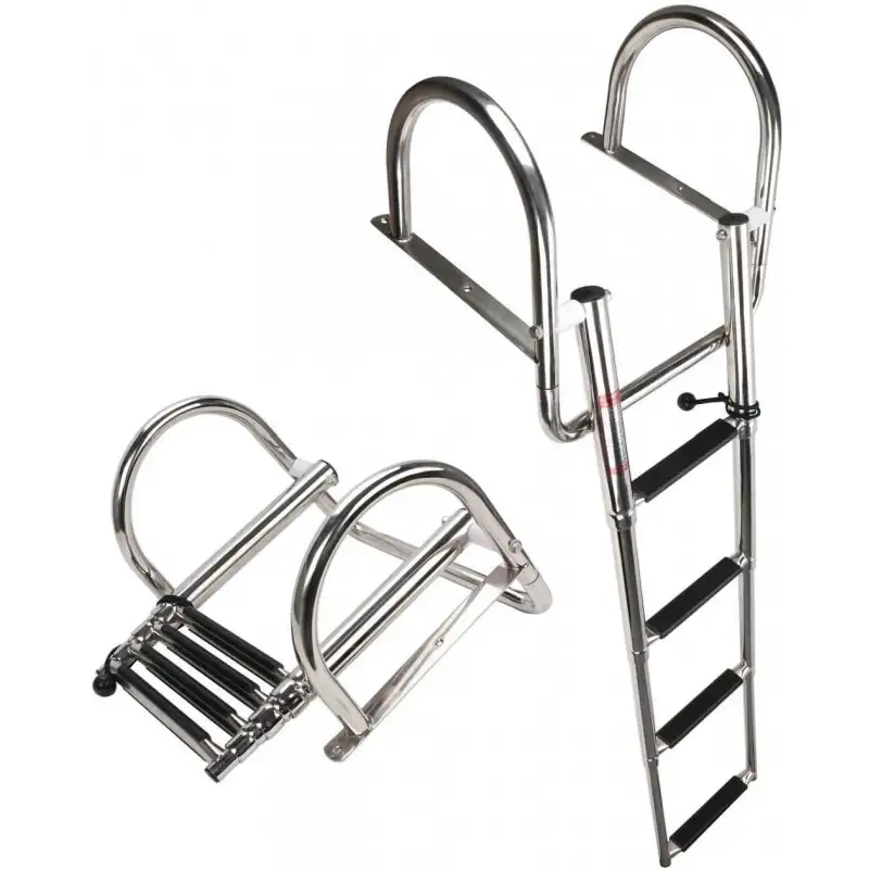 Scaletta telescopica e ribaltabile inox mm 370×360