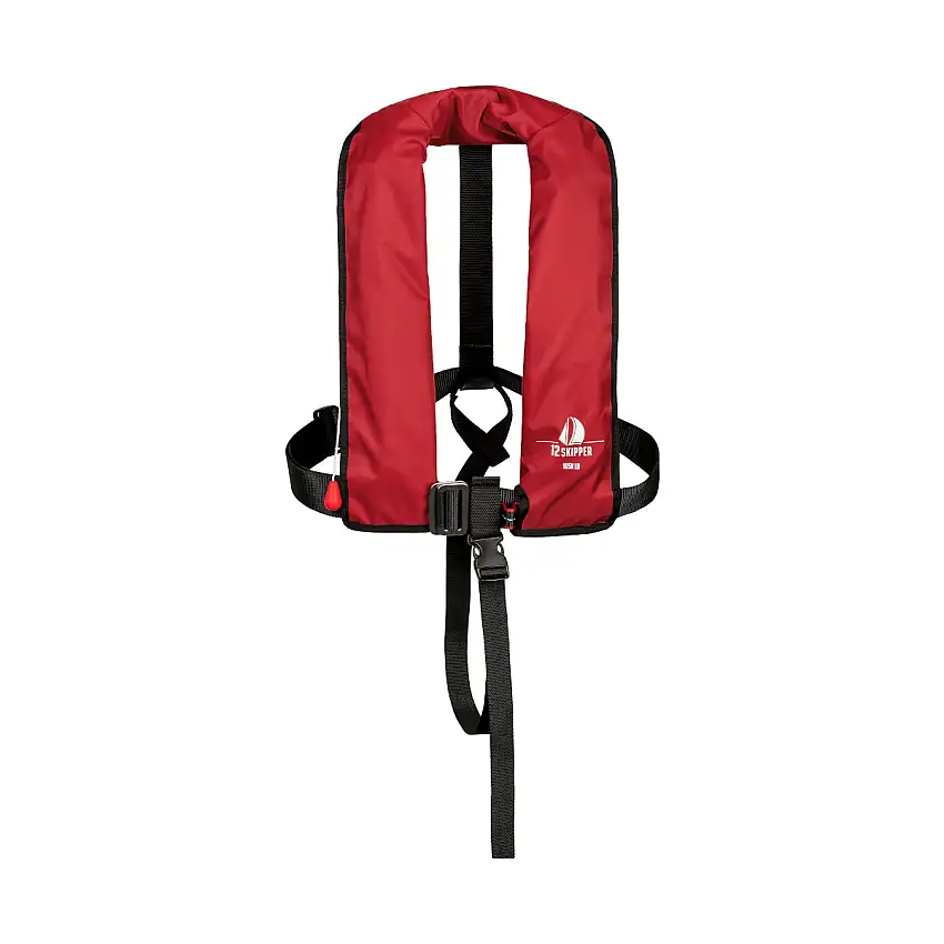 12skipper giubbotto di salvataggio automatico 165N ISO con imbragatura, rosso