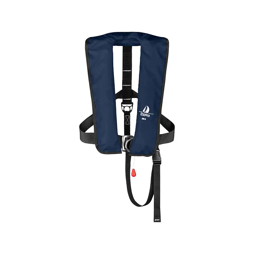 12skipper giubbotto di salvataggio automatico 300N ISO con imbragatura, blu navy