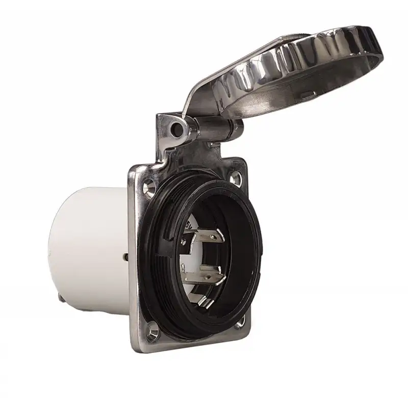 Spina 2p+t 220v. 16a ip56 in acciaio inox