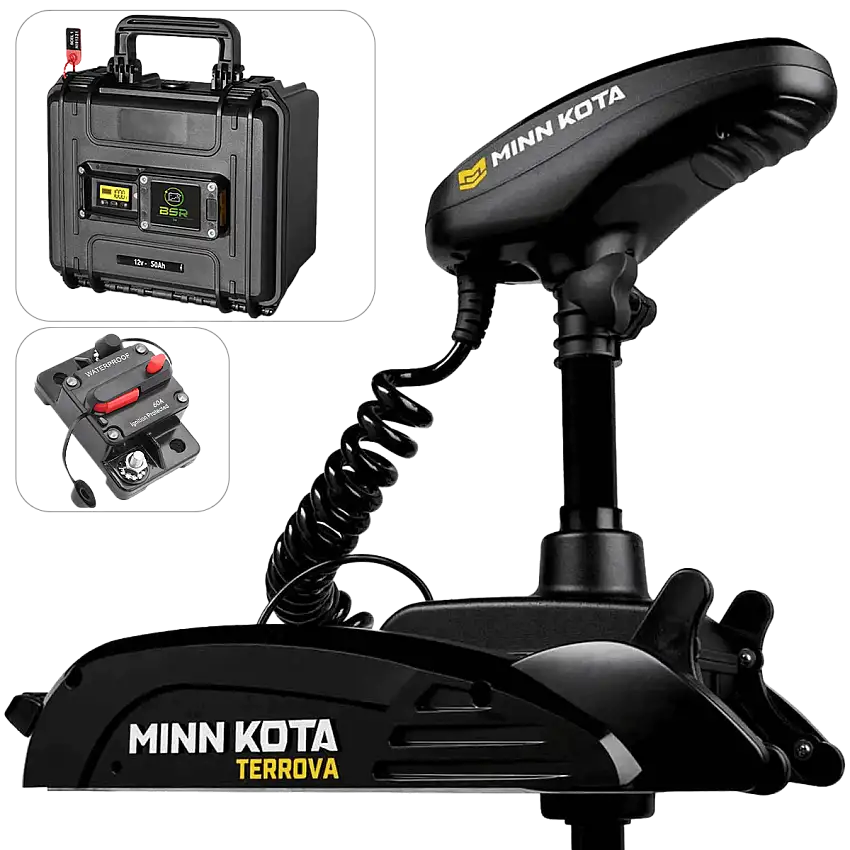 TERROVA 55 Lbs GPS + Valigia anteriore pacchetto motore BSR Eco 12V