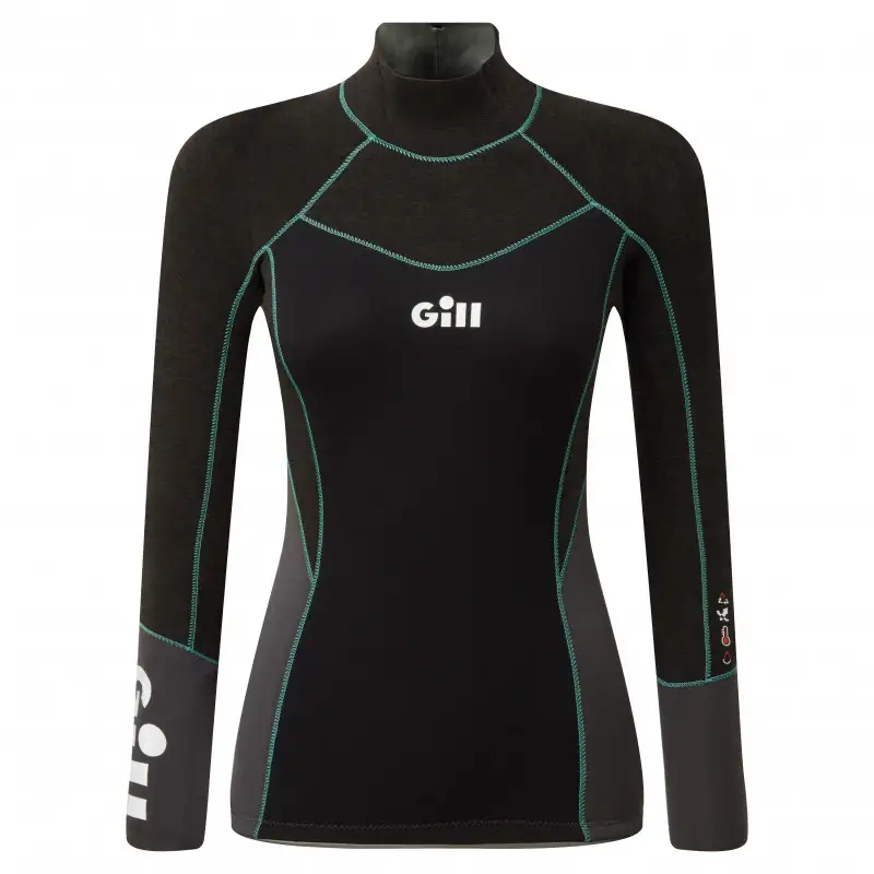 Top in neoprene Ecoflex 2,5mm Zentherm per deriva GILL- nero