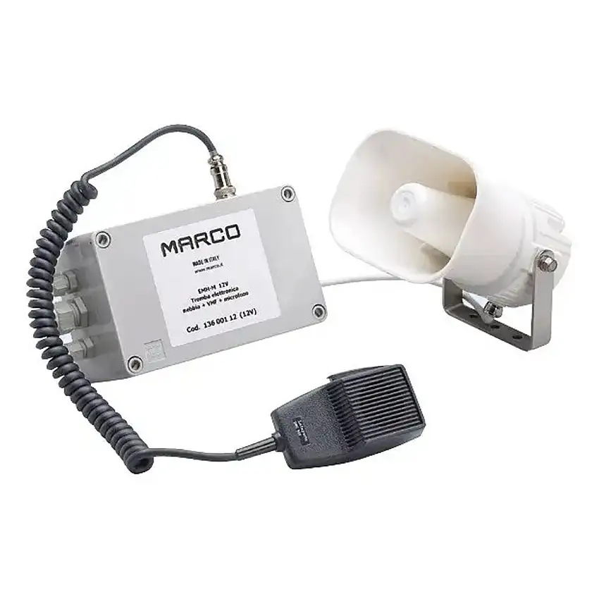 Tromba elettronica con microfono 112 dB 12V