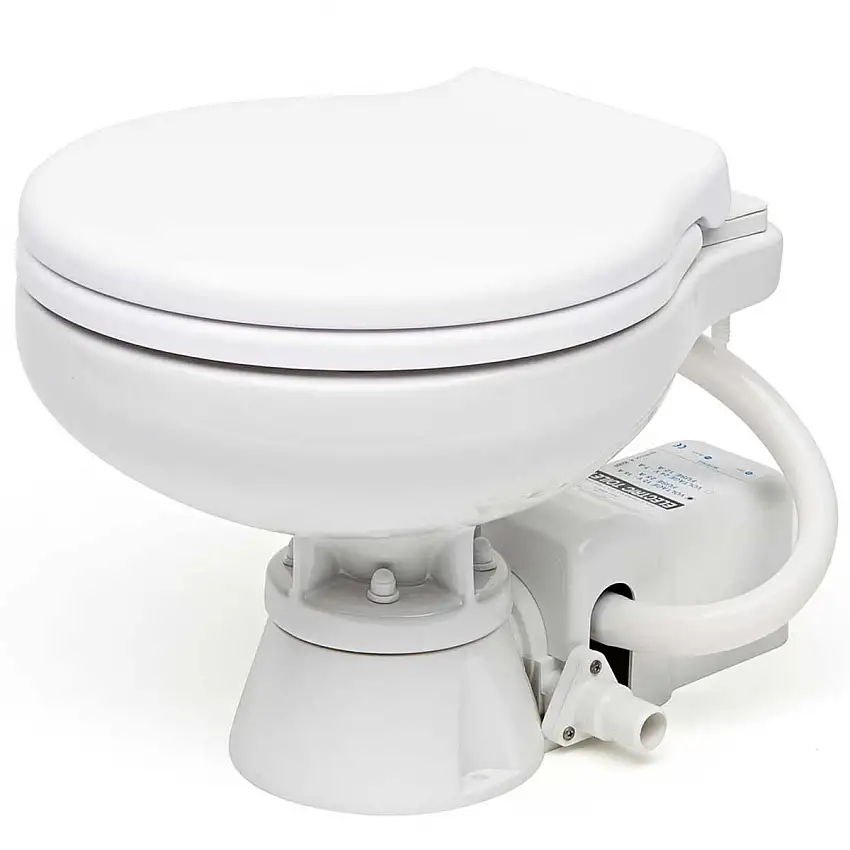 WC elettrico Space Saver con sedile in plastica bianca