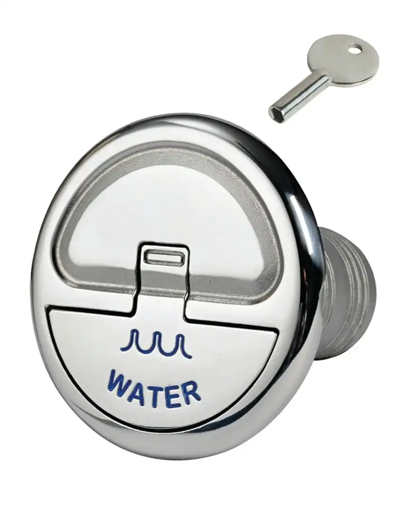 Tappo Imbarco Quick Lock Water Inox 38mm con Chiave