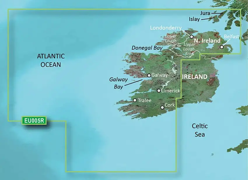 Garmin g3 BlueChart microSD/SD HXEU005R Irlanda, Costa occidentale