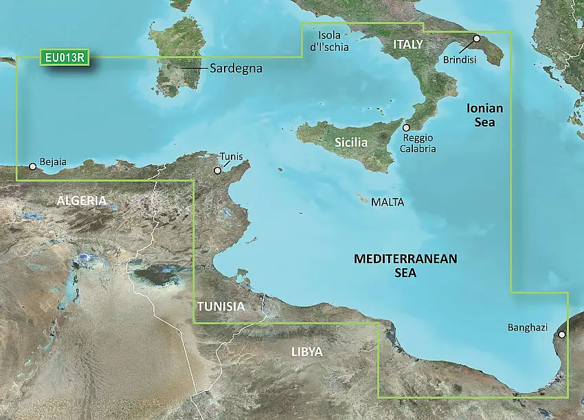 Garmin BlueChart g3 HXEU013R - Italia sud-occidentale e Tunisia