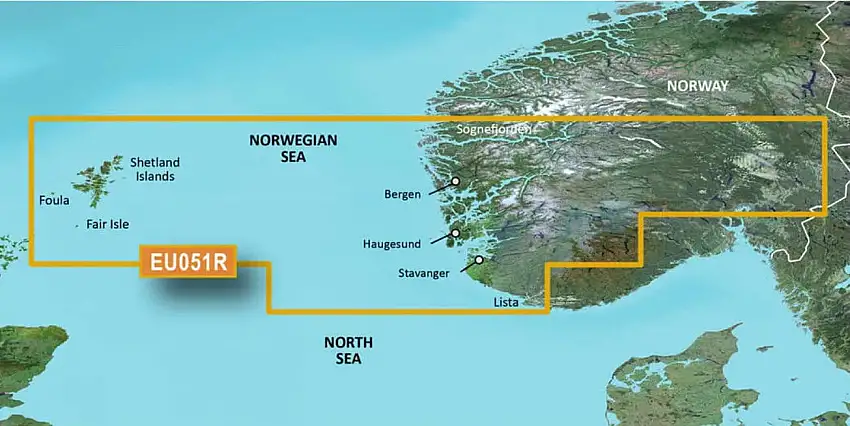 Garmin g3 BlueChart microSD/SD HXEU051R Lista - Sognefjorden
