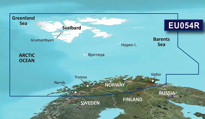 Garmin g3 BlueChart microSD/SD HXEU054R Vestfjd Svalbard Varanger
