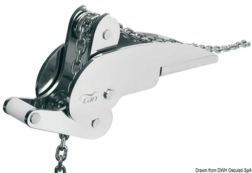 Musone inox a ribalta per ancore max 30 kg