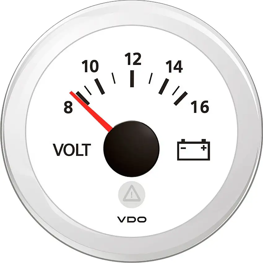Voltmetro 52 mm bianco