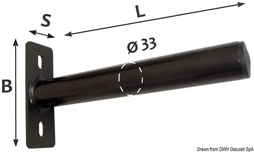 Tubo per supporti parafanghi 450 mm