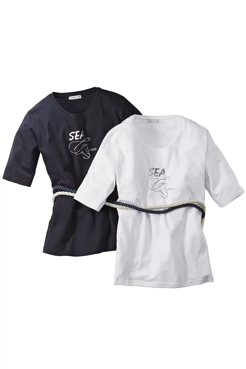 Set di 2 camicie da donna con motivo