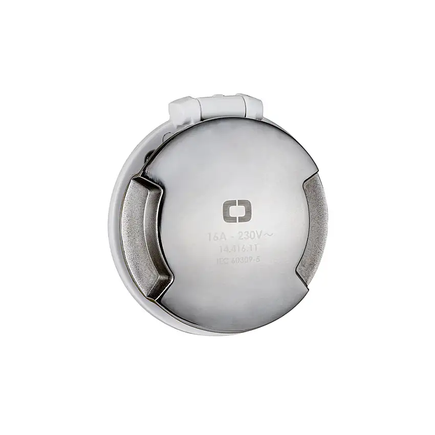 Presa di corrente di carica Cruiser a 3 pin 16A tappo in acciaio inox