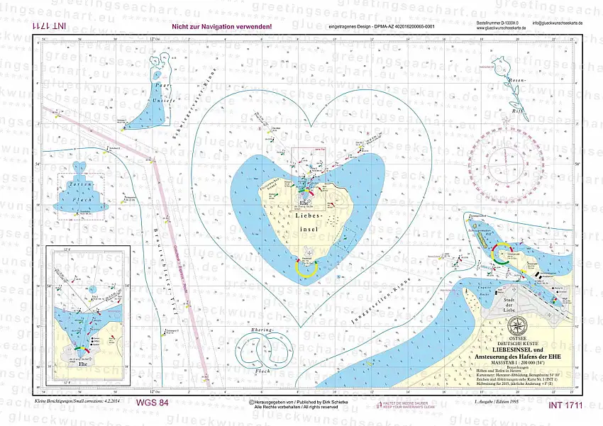Biglietto di auguri mare porto di matrimonio