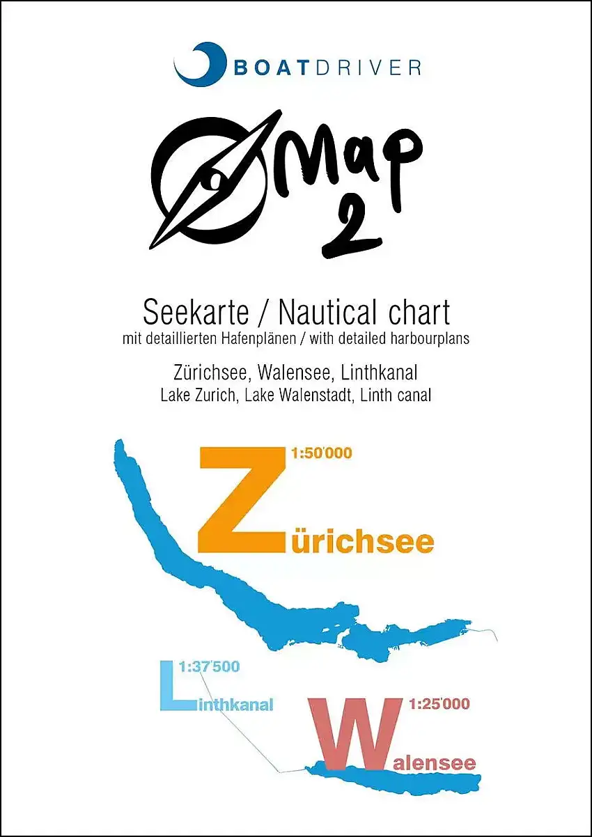 BOATDRIVER-Map-2 - Lago di Zurigo, Lago di Walen, Canale della Linth