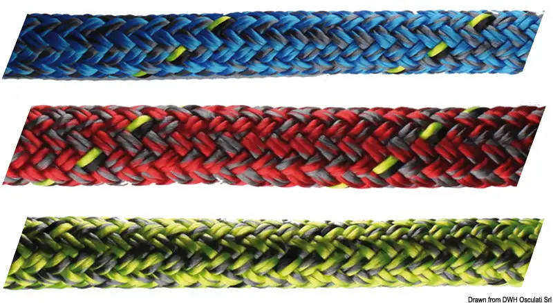 Drizza e scotta Marlow D2 Racing 78 rossa 12 mm