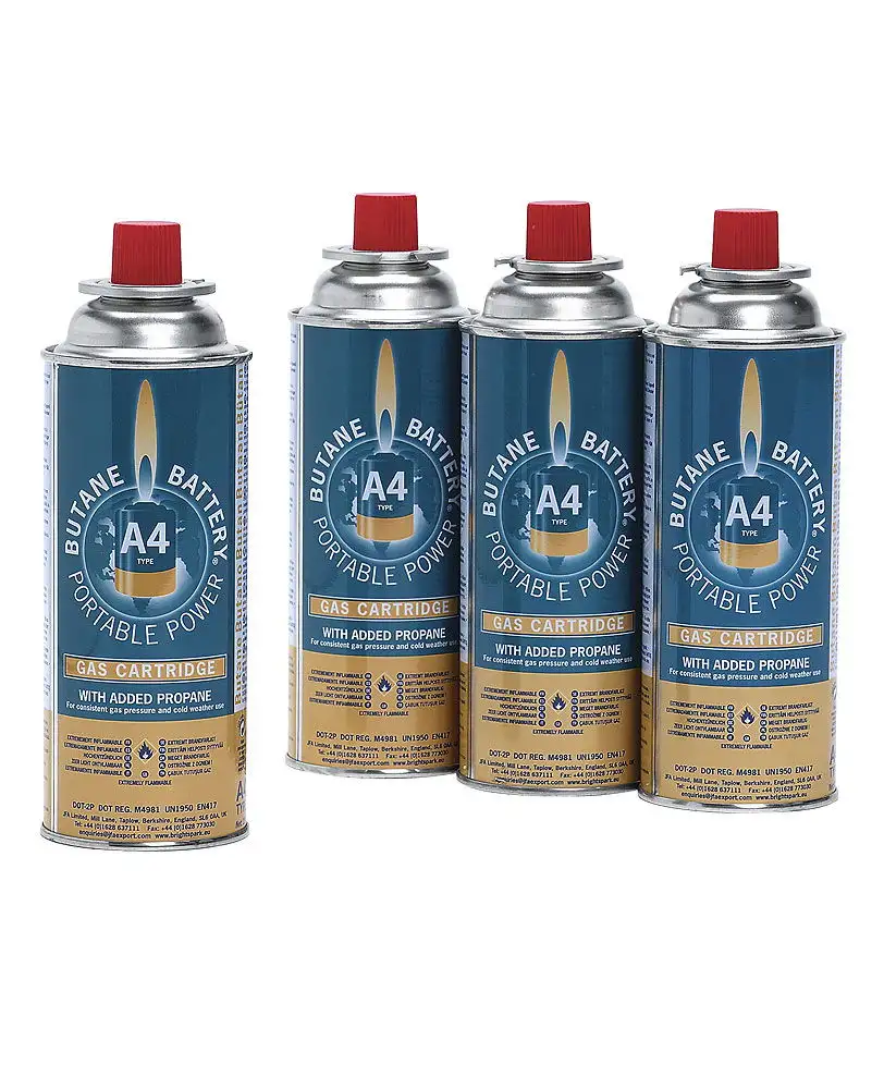 Set di 4 cartucce di gas, butano