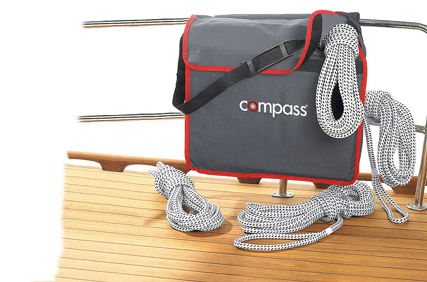 Set di cime d'ormeggio Compass incl. borsa per ringhiera