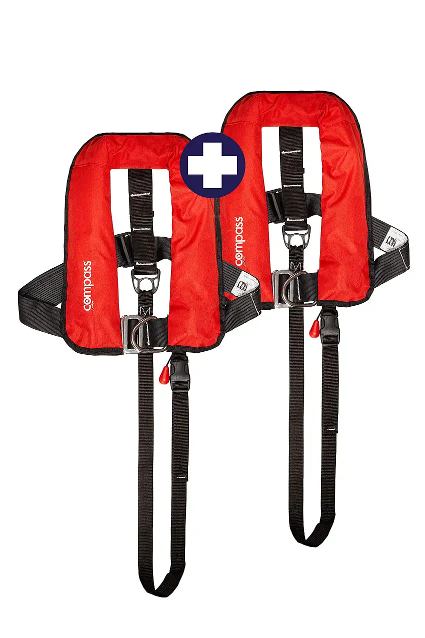 Set di 2 giubbotti di salvataggio automatici Compass Junior 150N