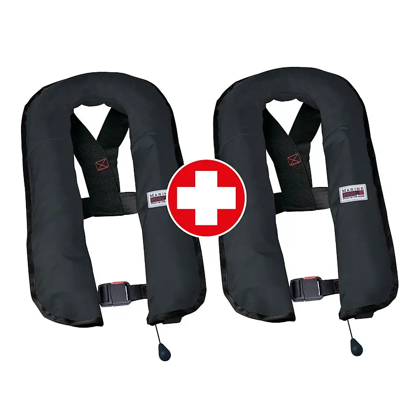 Set di 2 giubbotti di salvataggio Marinepool Compact II 150N con 16 litri di galleggiamento