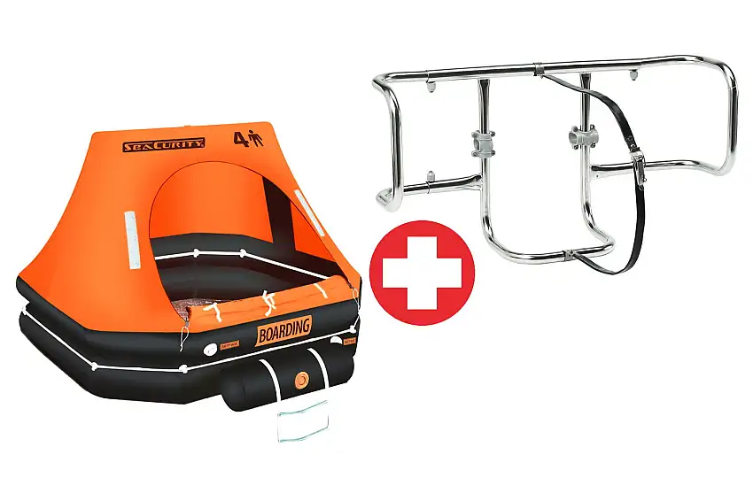 SET Seacurity ISO 9650-1 + supporto per zattera di salvataggio