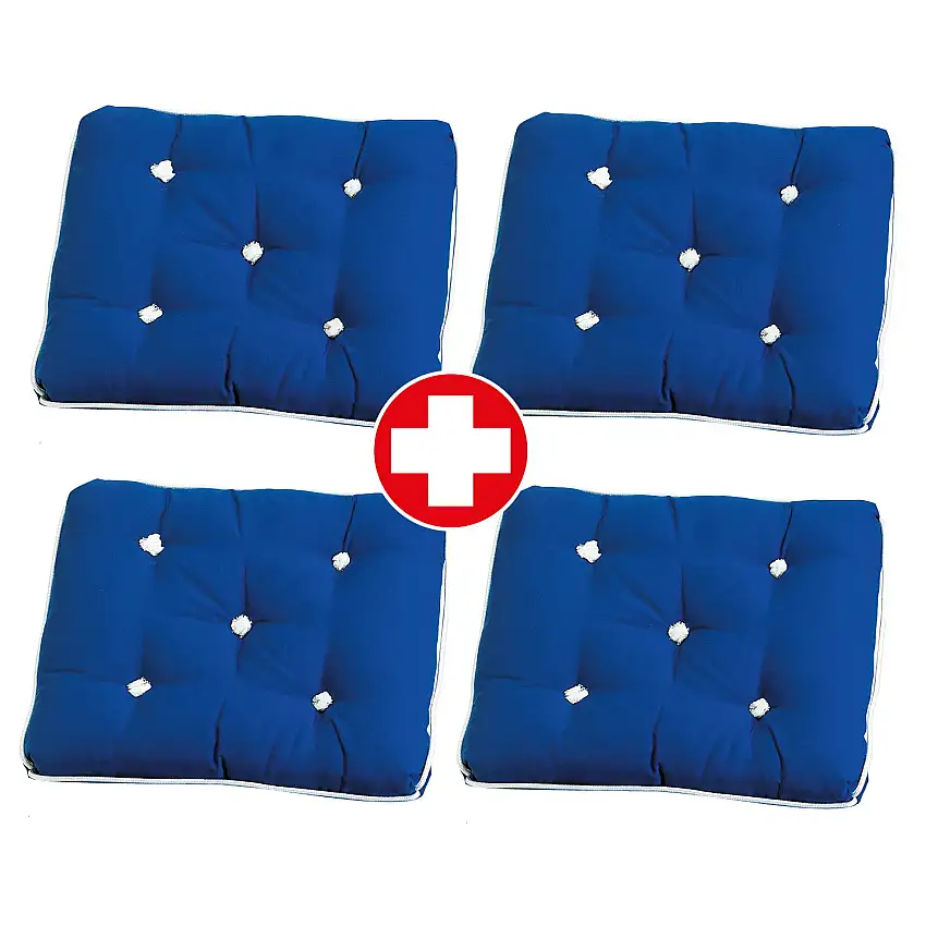 Cuscino per sedile pozzetto 4 posti blu