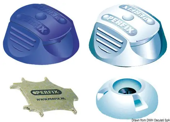 Bottone femmina Perfix blu
