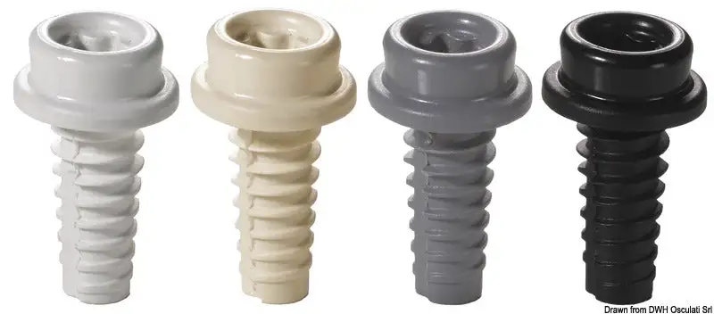 Bottoni universali CAF-COMPO grigio filetto metric