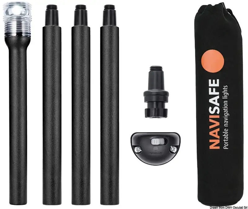 NAVISAFE Kit fissaggio + asta + luce di fonda 360°