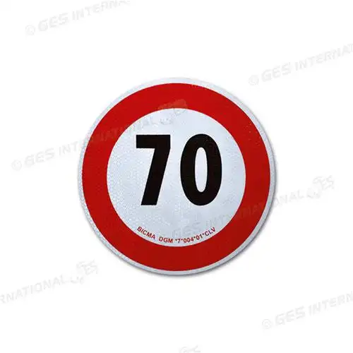 DISCO DI VELOCITA' OMOLOGATO 70KM/H AUTOADESIVO