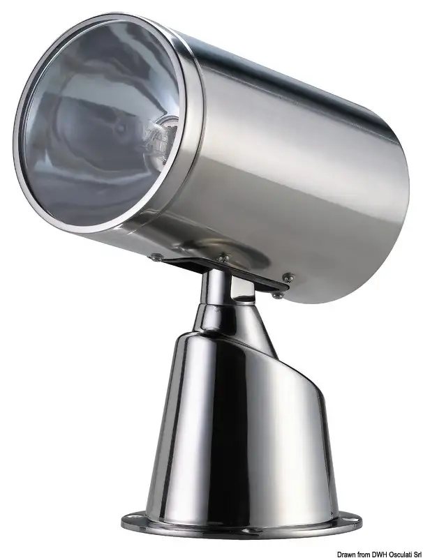 Faro elettrico Classic in acciaio inox completo di comando joystick da plancia
