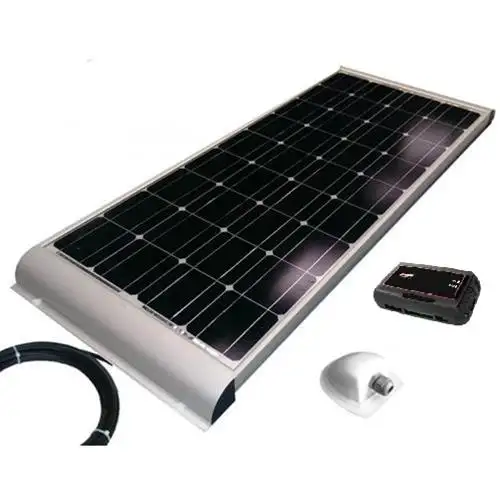 KIT PANNELLO SOLARE MONOCRISTALLINO 100W SOLENERGY SLIM SUPPORTI INTEGRATI + SCE360 MPPT