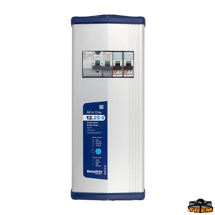 Caricabatterie DOLPHIN ALL IN ONE con salvavita 220V
