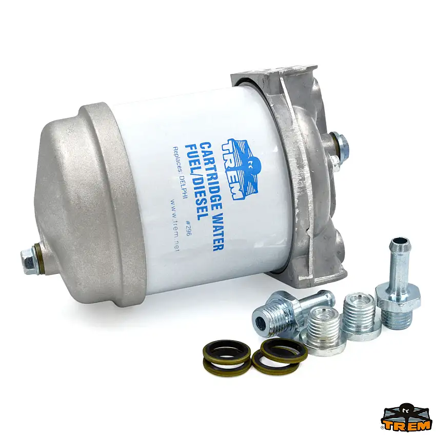 Filtro gasolio tipo CAV-296 con spurgo mod. alluminio                            Codici: N0114016