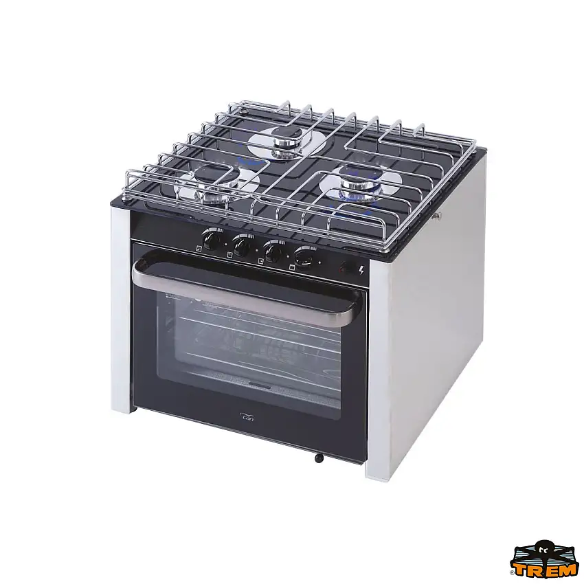 Cucina a gas con forno a snodo cardanico 3 fuochi                            Codici: Z0801302