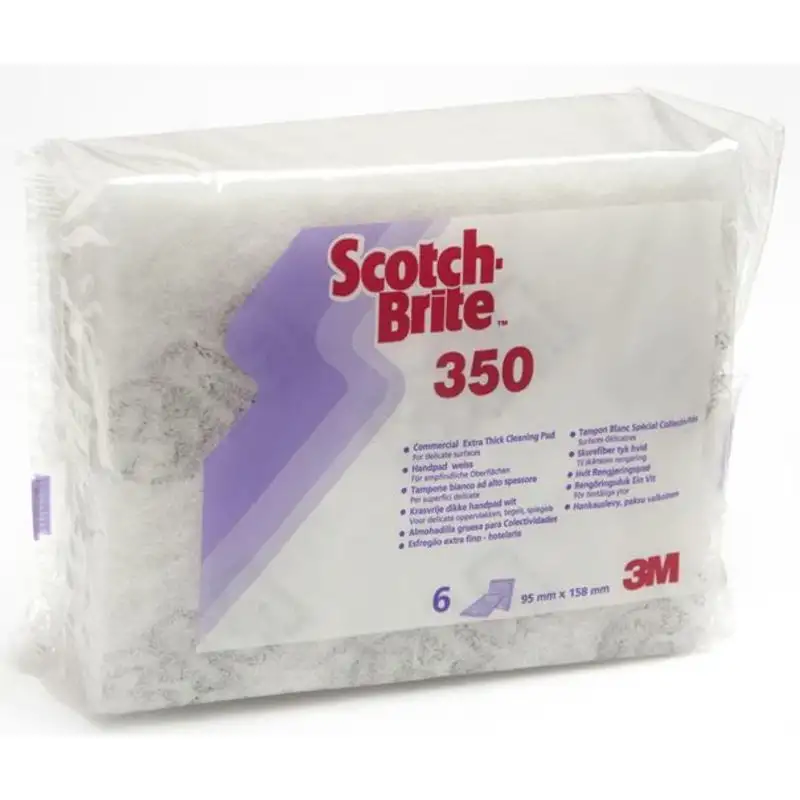 3m Scotch-Brite™ Handpad 350, bianco, 95 mm X 158 mm