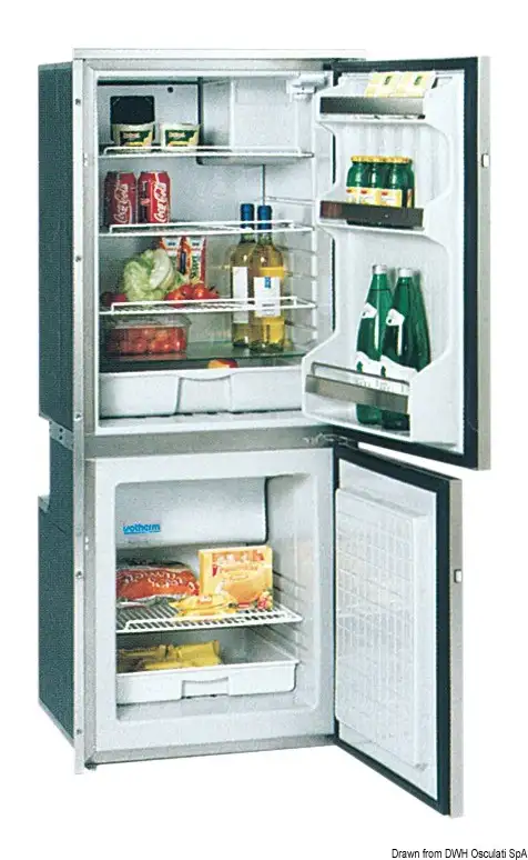 Frigorifero ISOTHERM frontale Inox - scomparto doppio