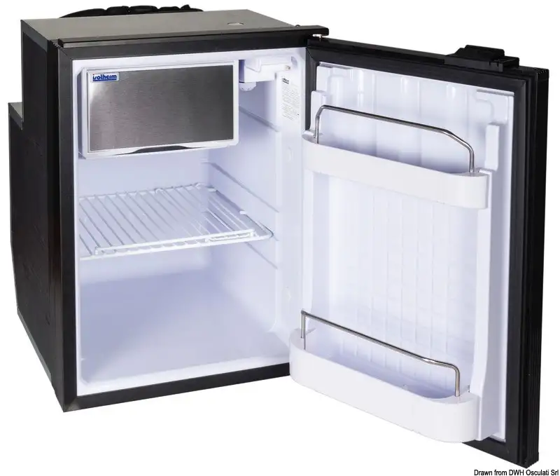 Frigorifero ISOTHERM con compressore ermetico Secop senza manutenzione da 49 litri - porta silver