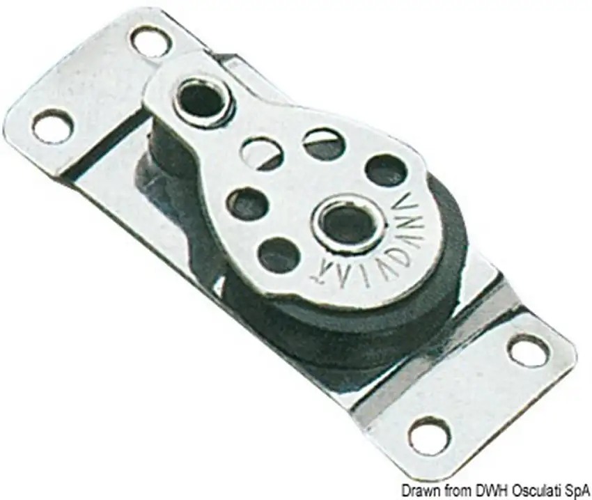 Bozzello inox 1 puleggia 25x6